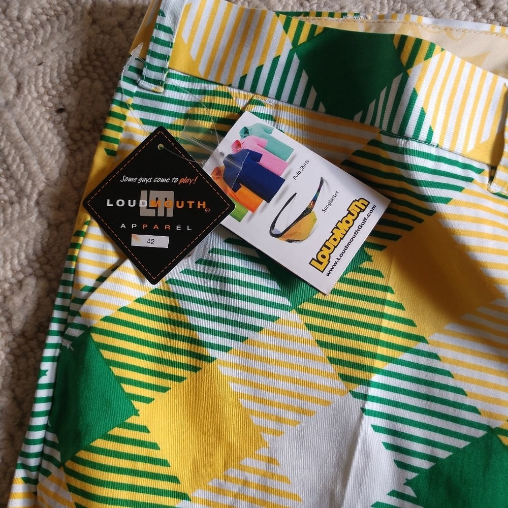 Men's Loudmouth Golf Shorts, Vegeburger style.